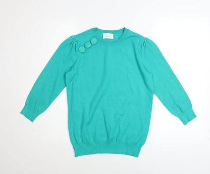 Womens UK Size 10 Savida Green Pullover Jumper
