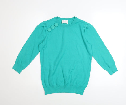Womens UK Size 10 Savida Green Pullover Jumper