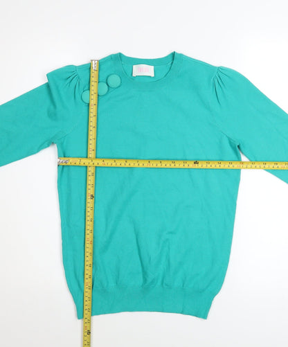 Womens UK Size 10 Savida Green Pullover Jumper