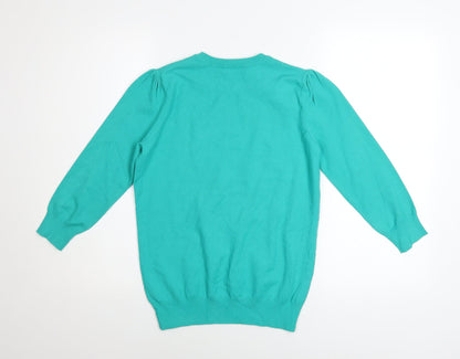 Womens UK Size 10 Savida Green Pullover Jumper