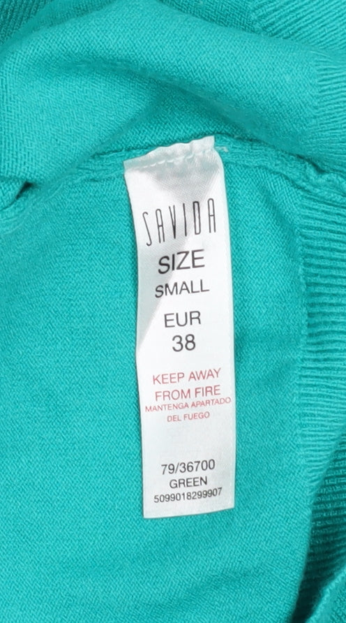 Womens UK Size 10 Savida Green Pullover Jumper