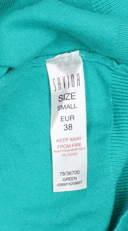 Womens UK Size 10 Savida Green Pullover Jumper