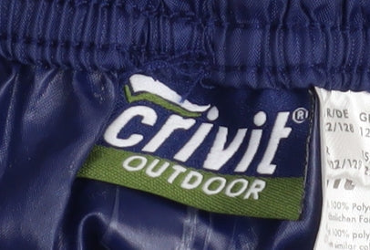 Crivit Boys Blue Rain Trousers 7 Years Outdoor Waterproof Pants