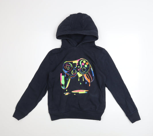 Boys UK Size 11 Years NEXT Black Pullover Hoodie