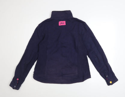 Womens UK Size 10 Joules Blue Henley Sweatshirt