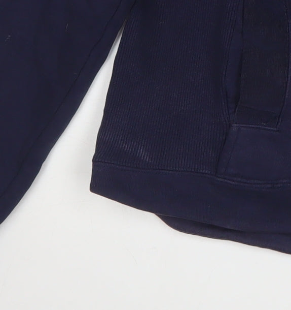 Womens UK Size 10 Joules Blue Henley Sweatshirt