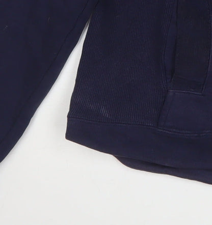 Womens UK Size 10 Joules Blue Henley Sweatshirt