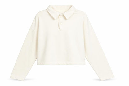 Womens UK Size M Pull & Bear Ivory Henley Sweatshirt