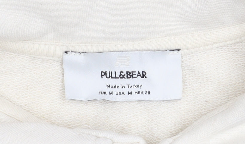 Womens UK Size M Pull & Bear Ivory Henley Sweatshirt