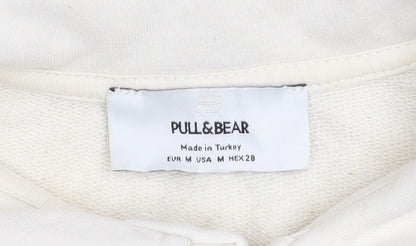 Womens UK Size M Pull & Bear Ivory Henley Sweatshirt