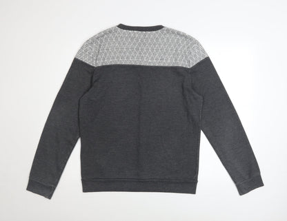 Mens UK Size M Topman Grey Pullover Sweatshirt