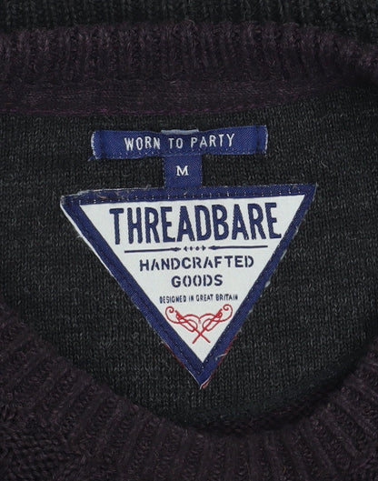 Mens UK Size M Threadbare Multicoloured Pullover Jumper