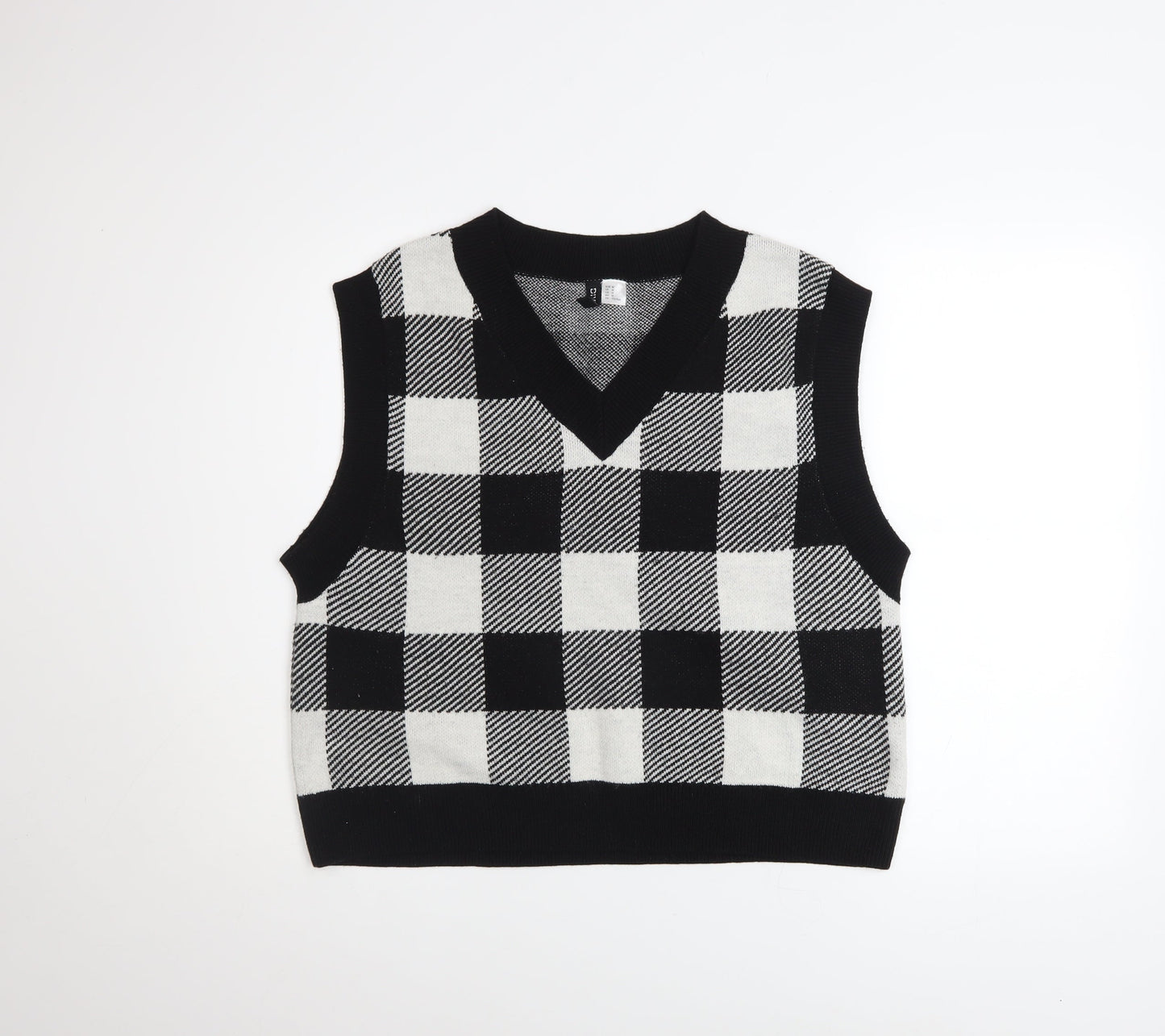 Womens UK Size 12 H&M Black Vest Jumper