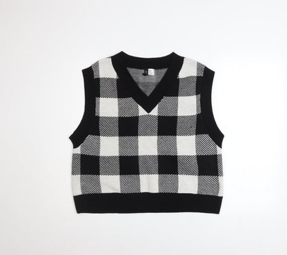 Womens UK Size 12 H&M Black Vest Jumper