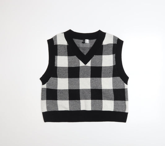 Womens UK Size 12 H&M Black Vest Jumper
