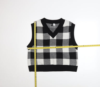 Womens UK Size 12 H&M Black Vest Jumper