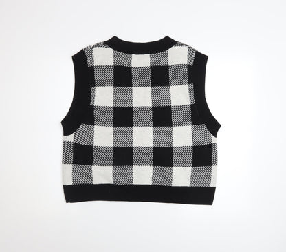 Womens UK Size 12 H&M Black Vest Jumper