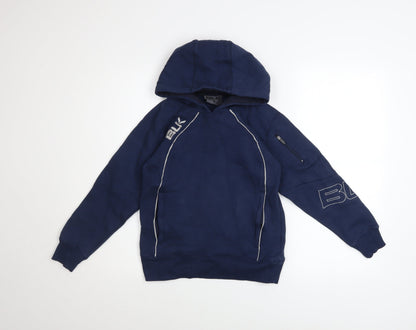 Boys UK Size 10 Years BLK Blue Pullover Hoodie