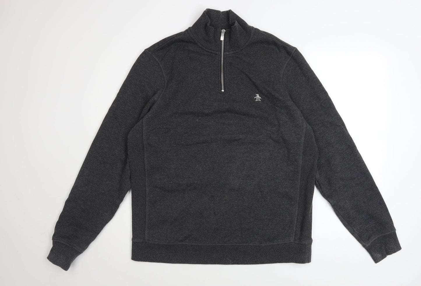 Mens UK Size L Original Penguin Grey Pullover Sweatshirt