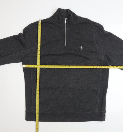 Mens UK Size L Original Penguin Grey Pullover Sweatshirt