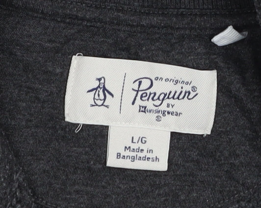 Mens UK Size L Original Penguin Grey Pullover Sweatshirt