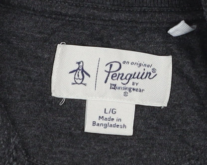 Mens UK Size L Original Penguin Grey Pullover Sweatshirt