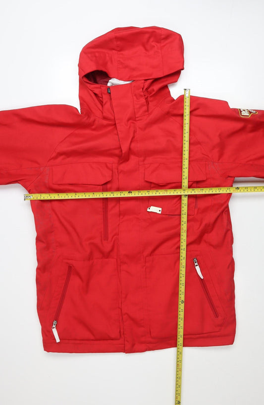 Burton Ronin Men's Red Waterproof Hooded Parka Jacket L