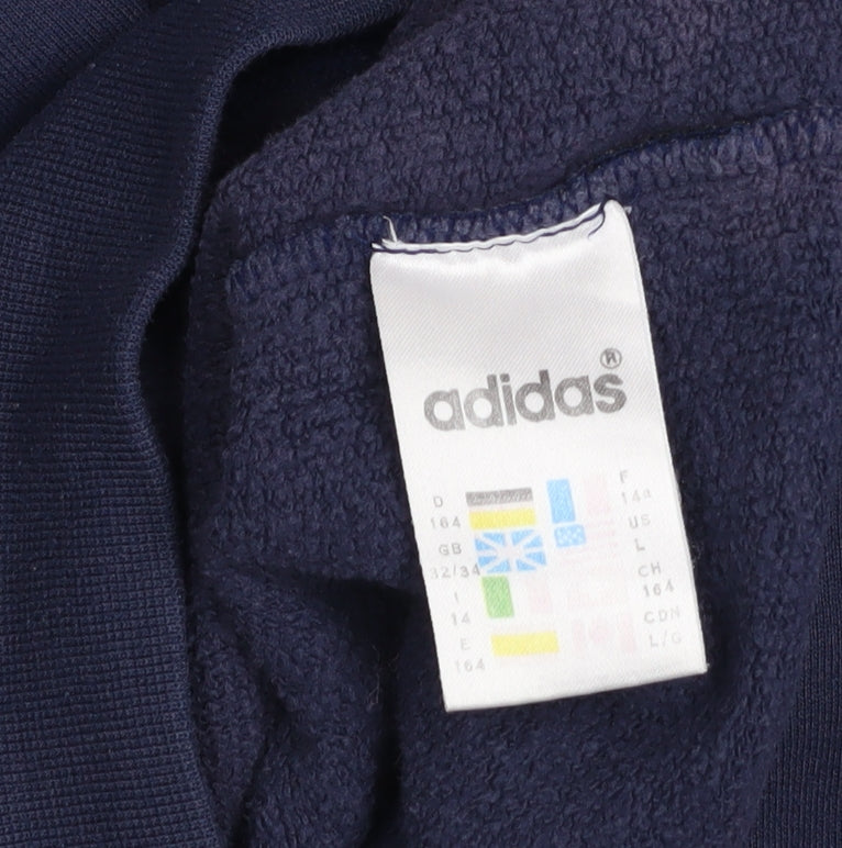 Teens UK Size 164 adidas Blue Pullover Sweatshirt
