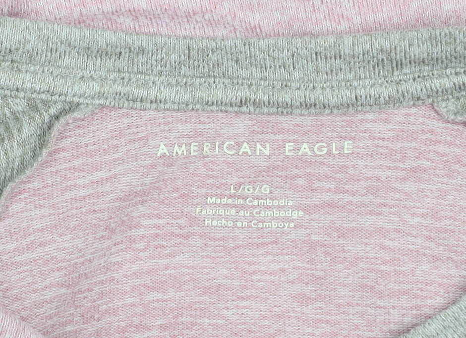 Womens UK Size L American Eagle Pink Pullover Sweatshirt
