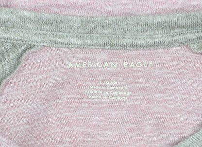 Womens UK Size L American Eagle Pink Pullover Sweatshirt