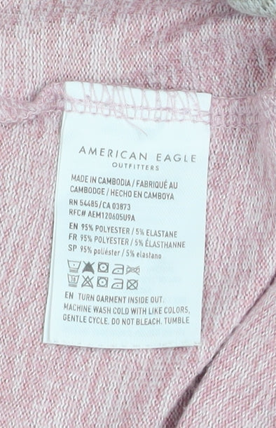 Womens UK Size L American Eagle Pink Pullover Sweatshirt