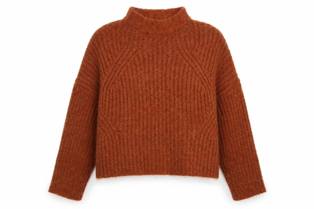 Womens UK Size S Bershka Brown Pullover Jumper