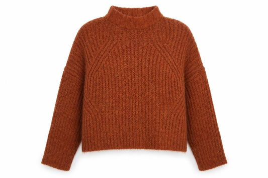 Womens UK Size S Bershka Brown Pullover Jumper
