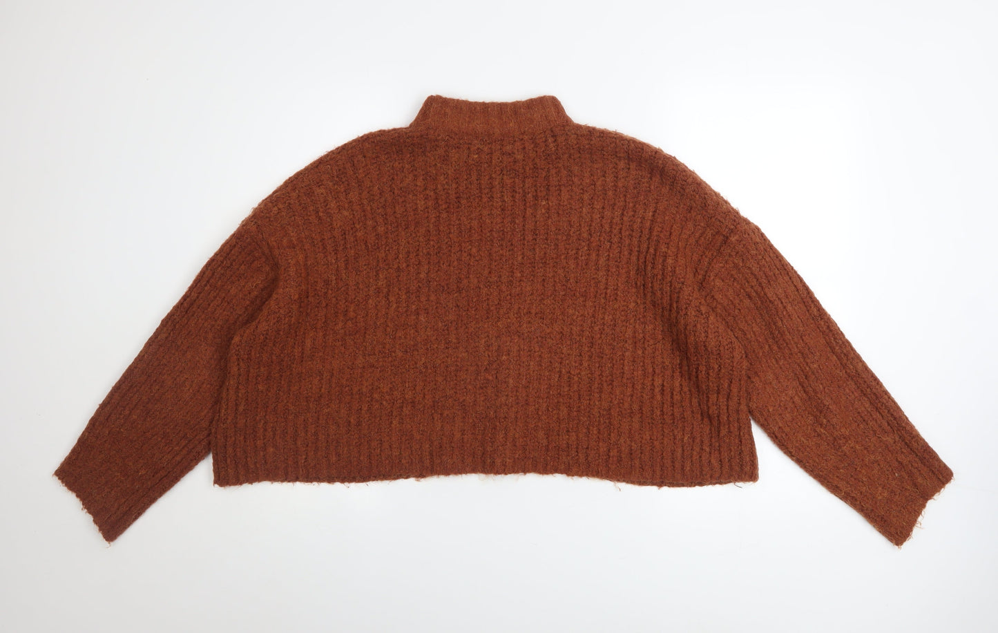 Womens UK Size S Bershka Brown Pullover Jumper