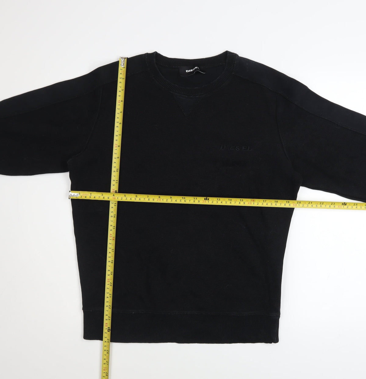 Mens UK Size M Diesel Black Pullover Sweatshirt