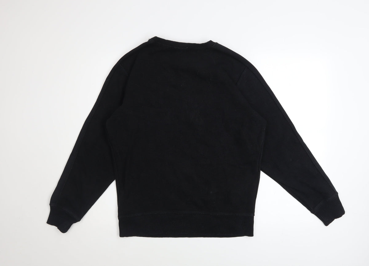 Mens UK Size M Diesel Black Pullover Sweatshirt