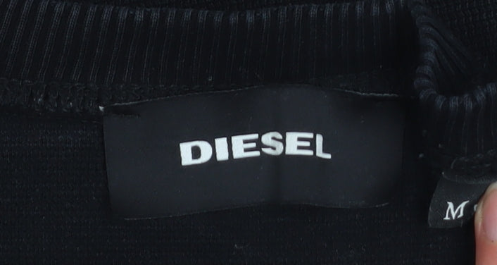 Mens UK Size M Diesel Black Pullover Sweatshirt
