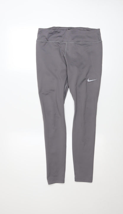 Womens UK Size L Nike Slim Fit Leggings Grey Leggings