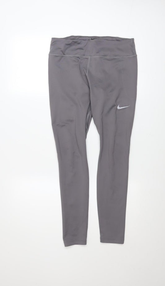 Womens UK Size L Nike Slim Fit Leggings Grey Leggings