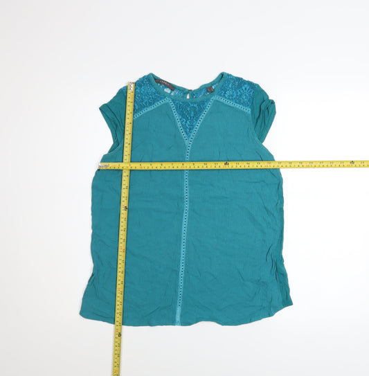 Womens UK Size L Esprit Green Basic Blouse