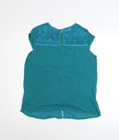 Womens UK Size L Esprit Green Basic Blouse