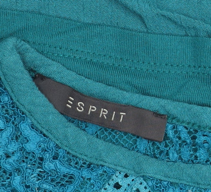 Womens UK Size L Esprit Green Basic Blouse
