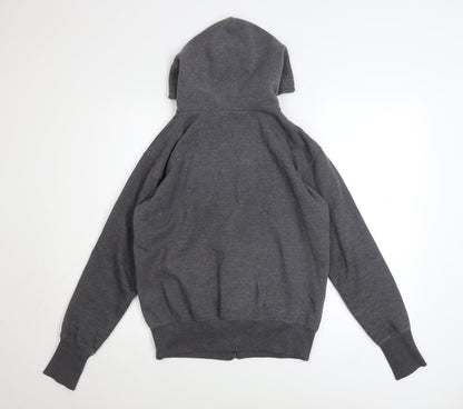 Mens UK Size S Ocean Beach Grey Full Zip Hoodie