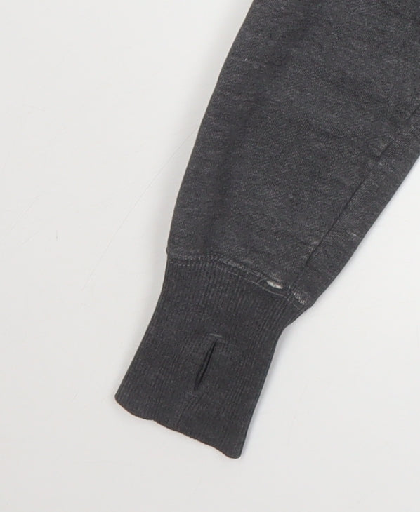 Mens UK Size S Ocean Beach Grey Full Zip Hoodie