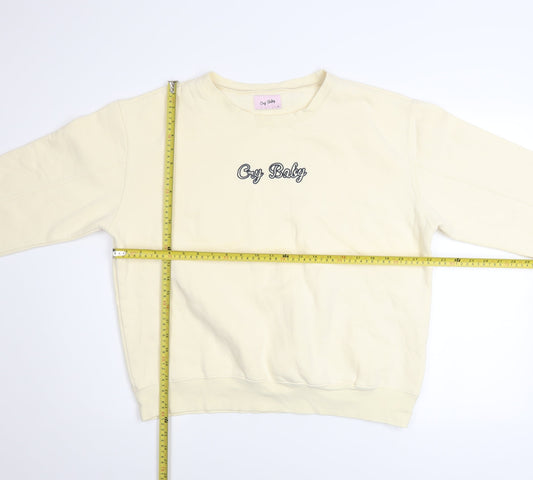 Womens UK Size M Cry Baby Beige Pullover Sweatshirt