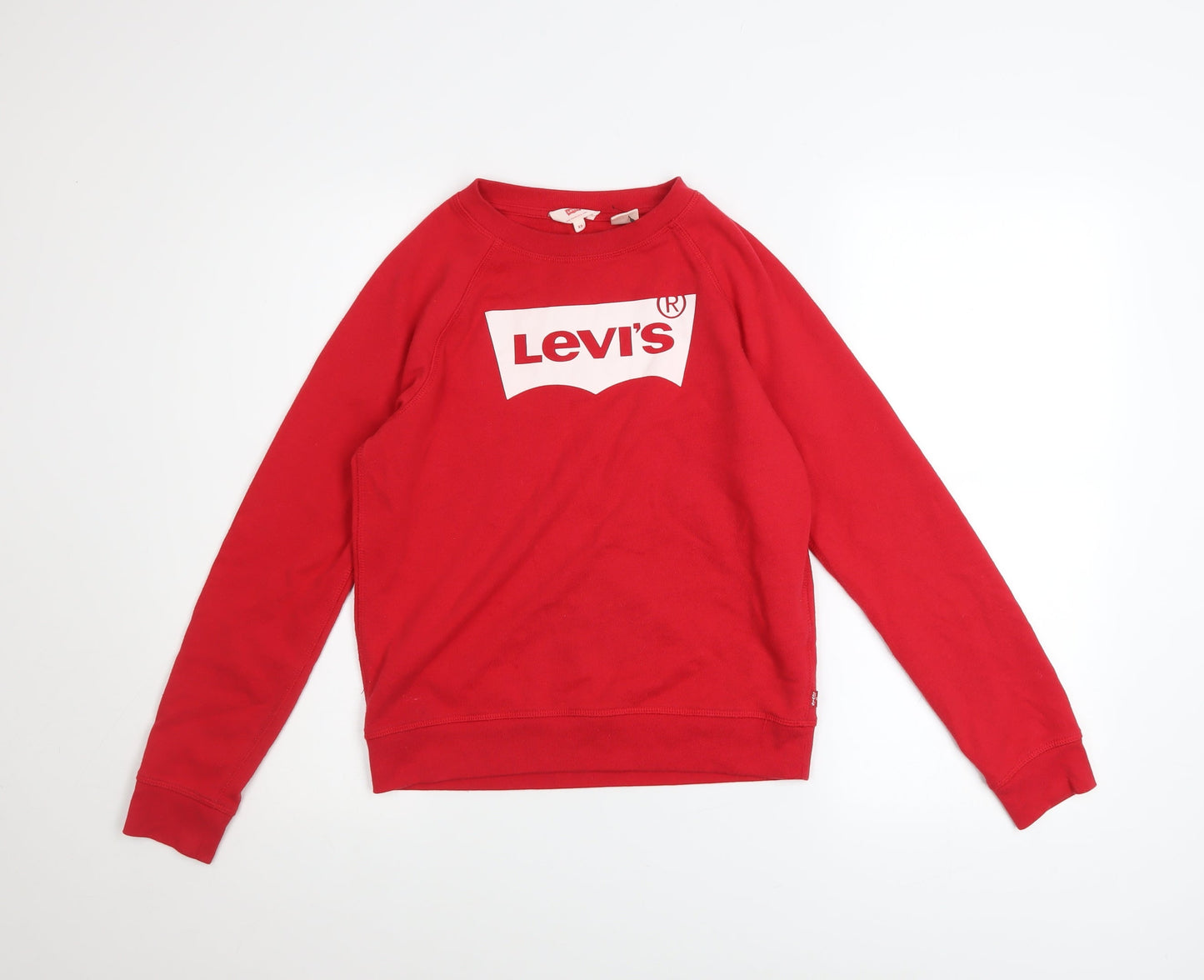 Womens UK Size XS Levi's Red Pullover Sweatshirt