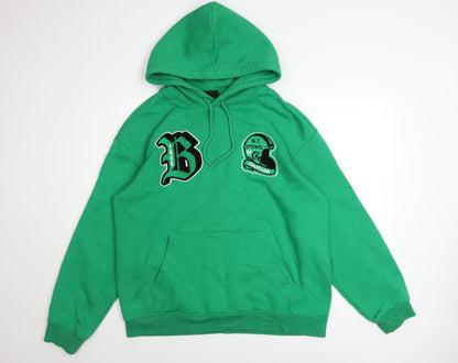 Mens UK Size L H&M Green Pullover Hoodie