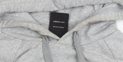 Mens UK Size L adidas Grey Pullover Hoodie