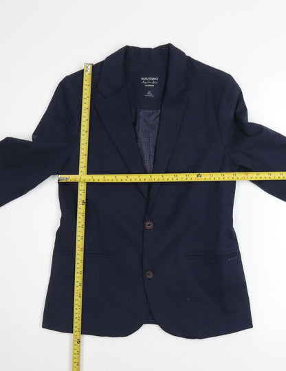 Nukutavake Teens Blue Cotton Blazer Jacket Size 12 Regular