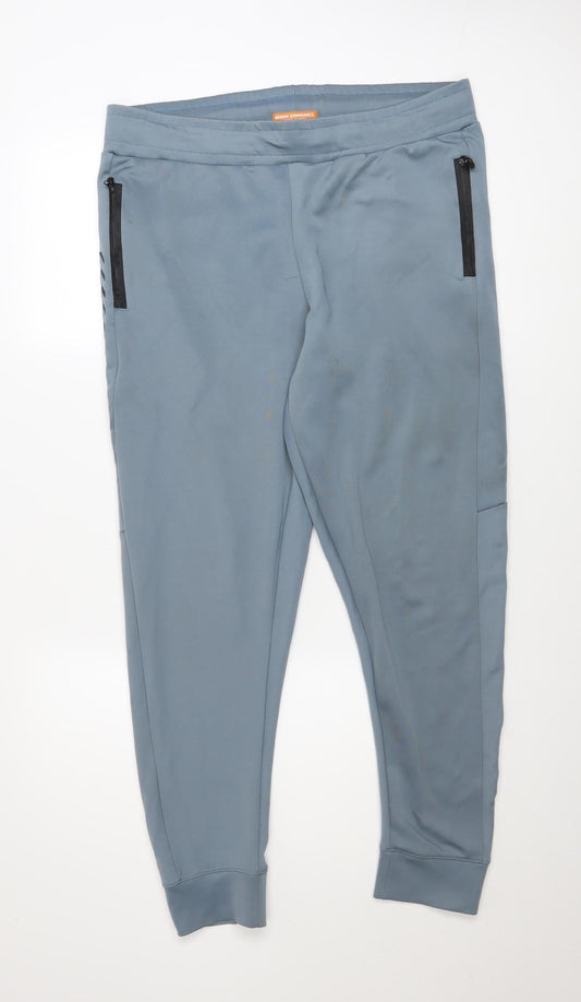 Mens UK Size L Urban Dominance Slim Fit Jogger Blue Trousers